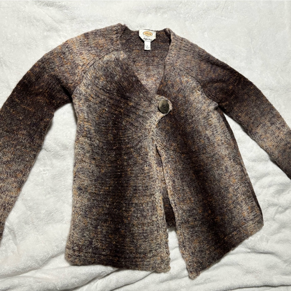 Talbots Brown and Gray Women's Sweater